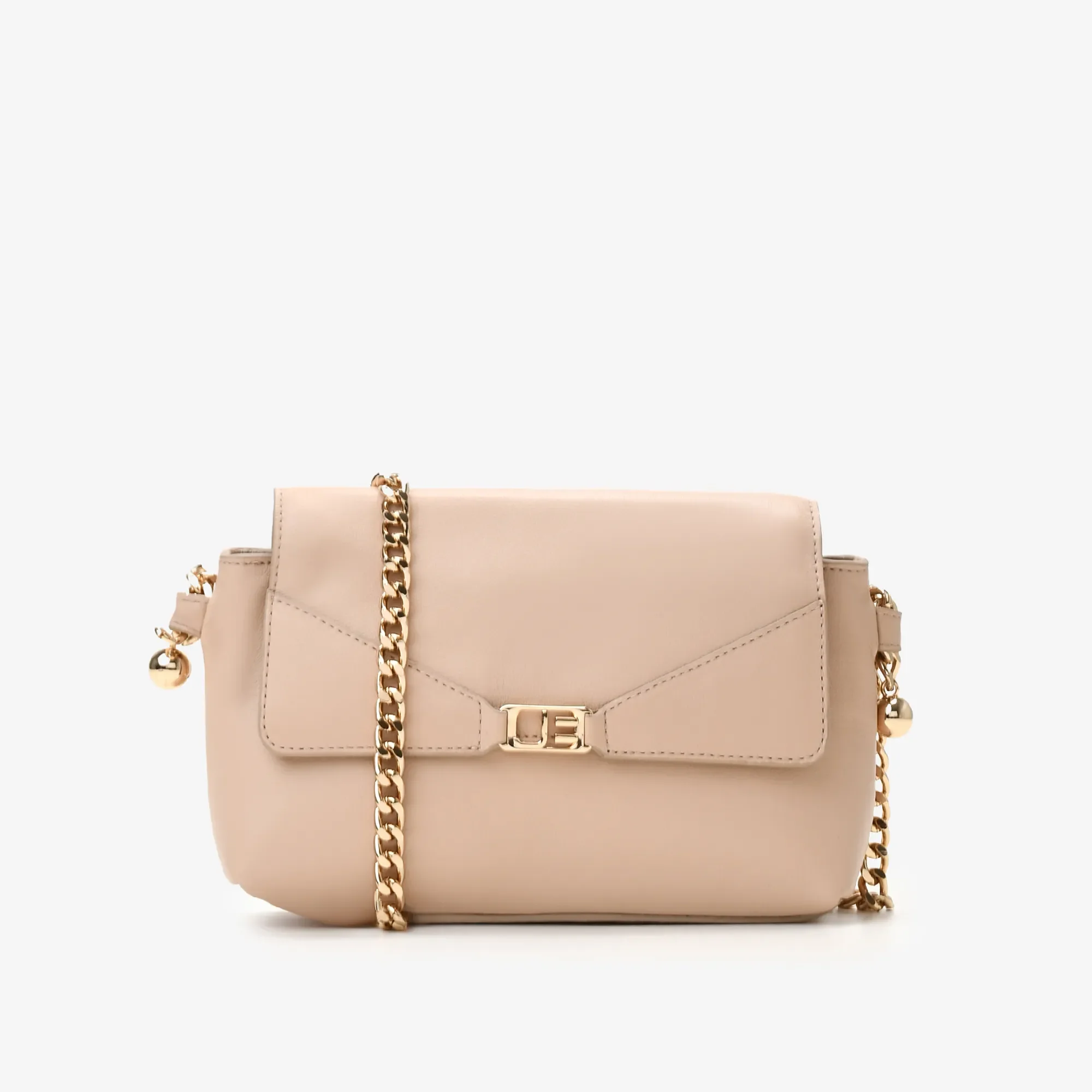 Bolsa Transversal Nude Areia Couro — imagem 1