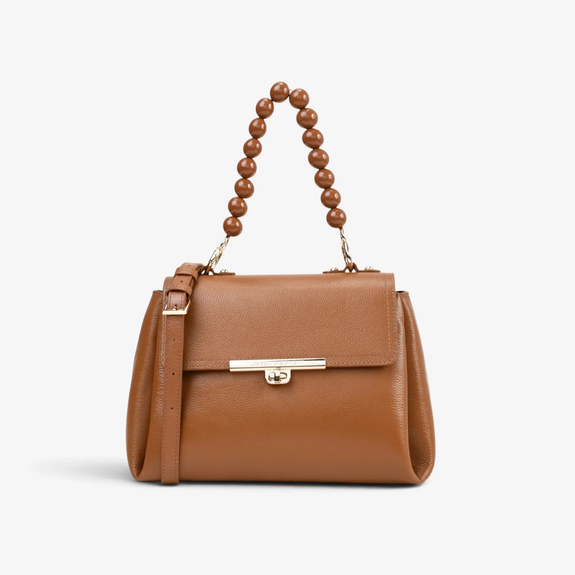 Bolsa Satchel Caramelo Mascavo Couro — imagem 1