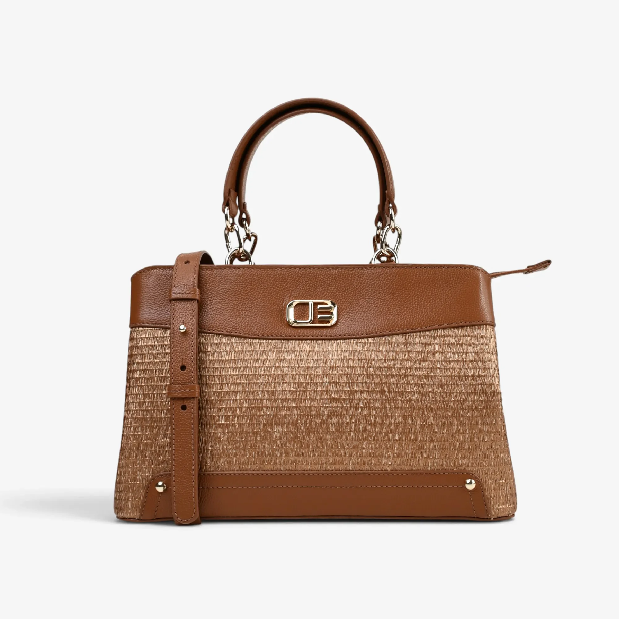 Bolsa Tote Caramelo Mascavo Ráfia — imagem 1