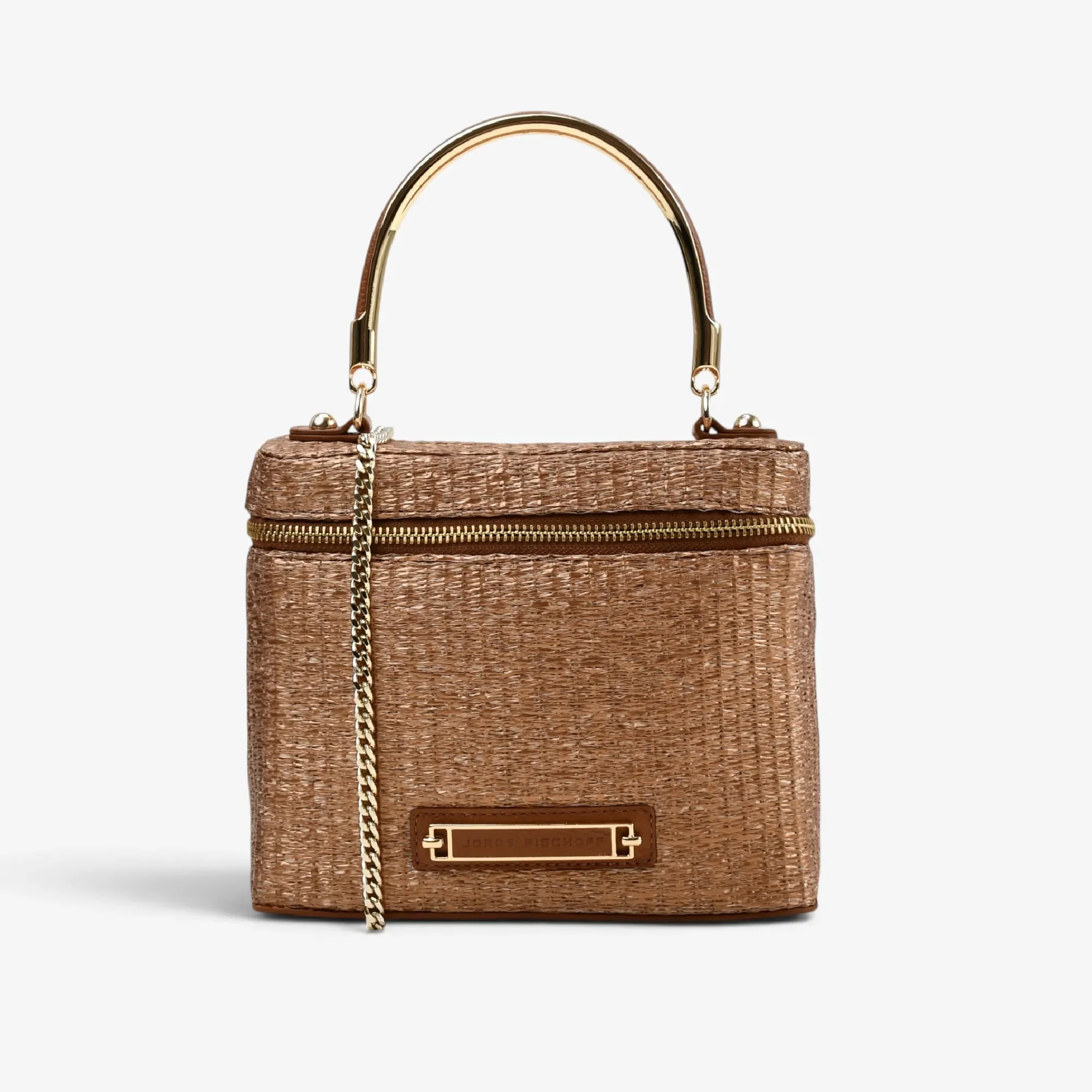 Bolsa Transversal Caramelo Mascavo Ráfia — imagem 1