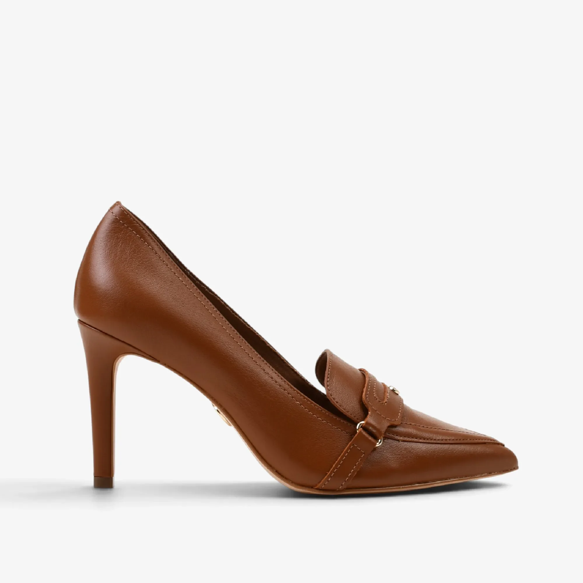 Scarpin Caramelo Mascavo Couro — imagem 1