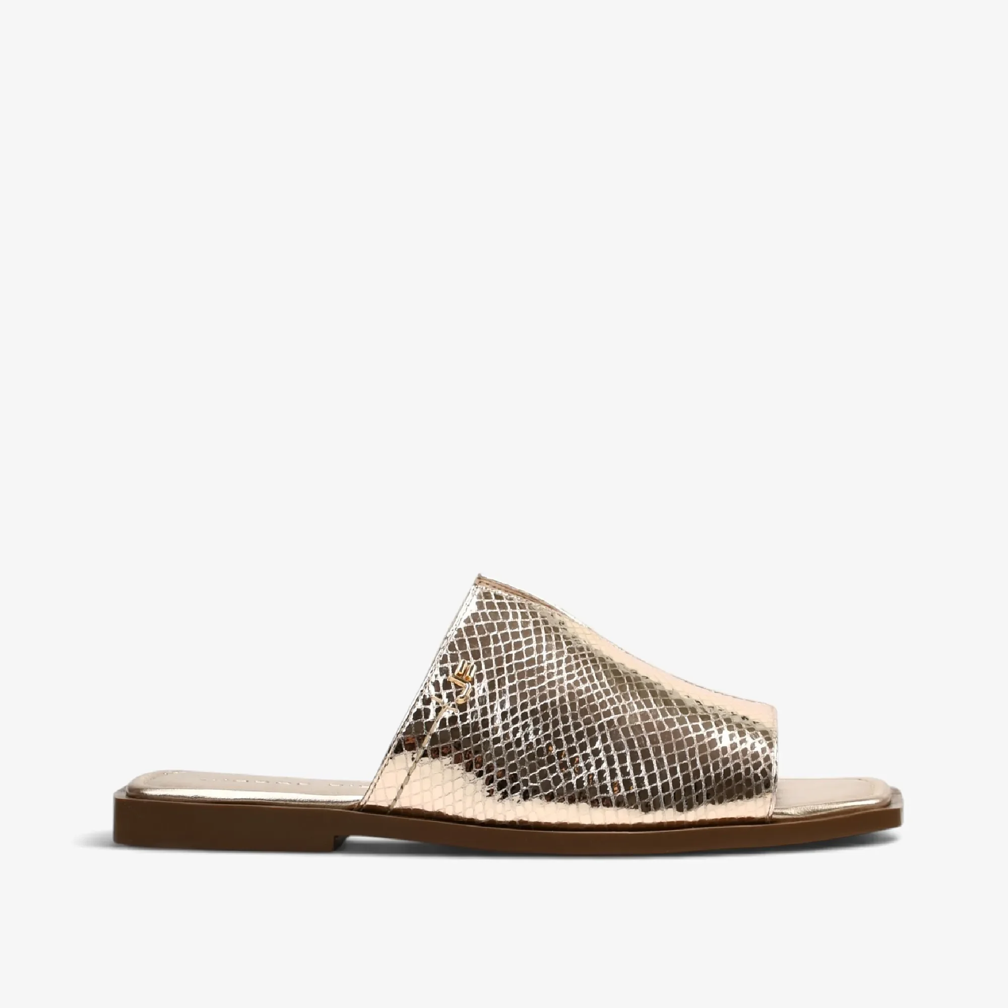 Slide Metal Ouro Champagne Couro — imagem 1