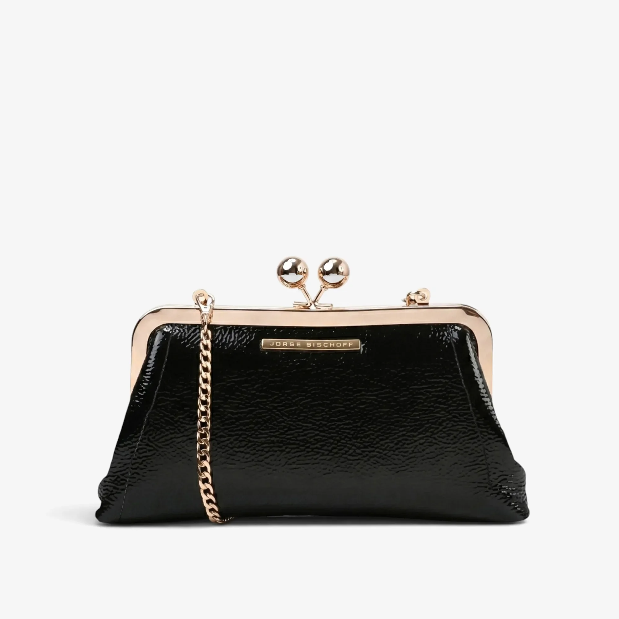 Bolsa Clutch Preto Verniz
