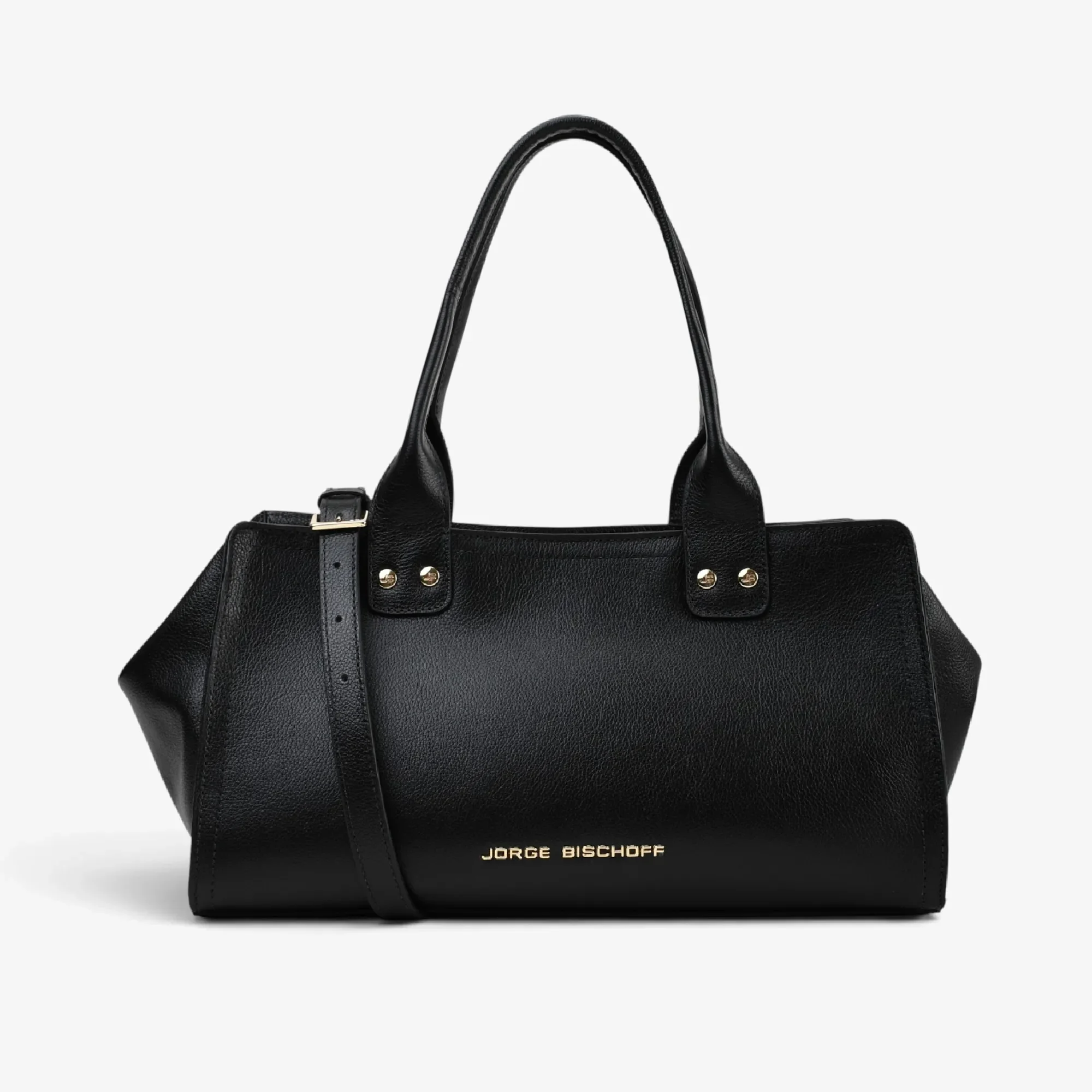 Bolsa Tote Preto Couro — imagem 1
