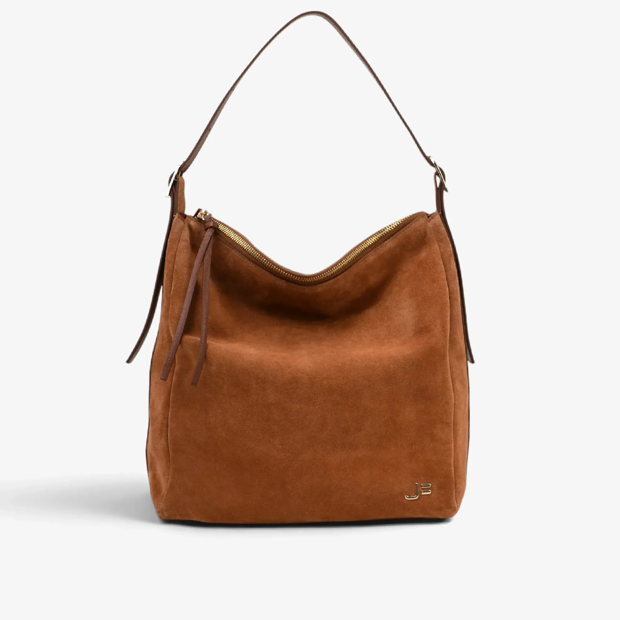 Bolsa Hobo Caramelo Mascavo Camurça — imagem 1