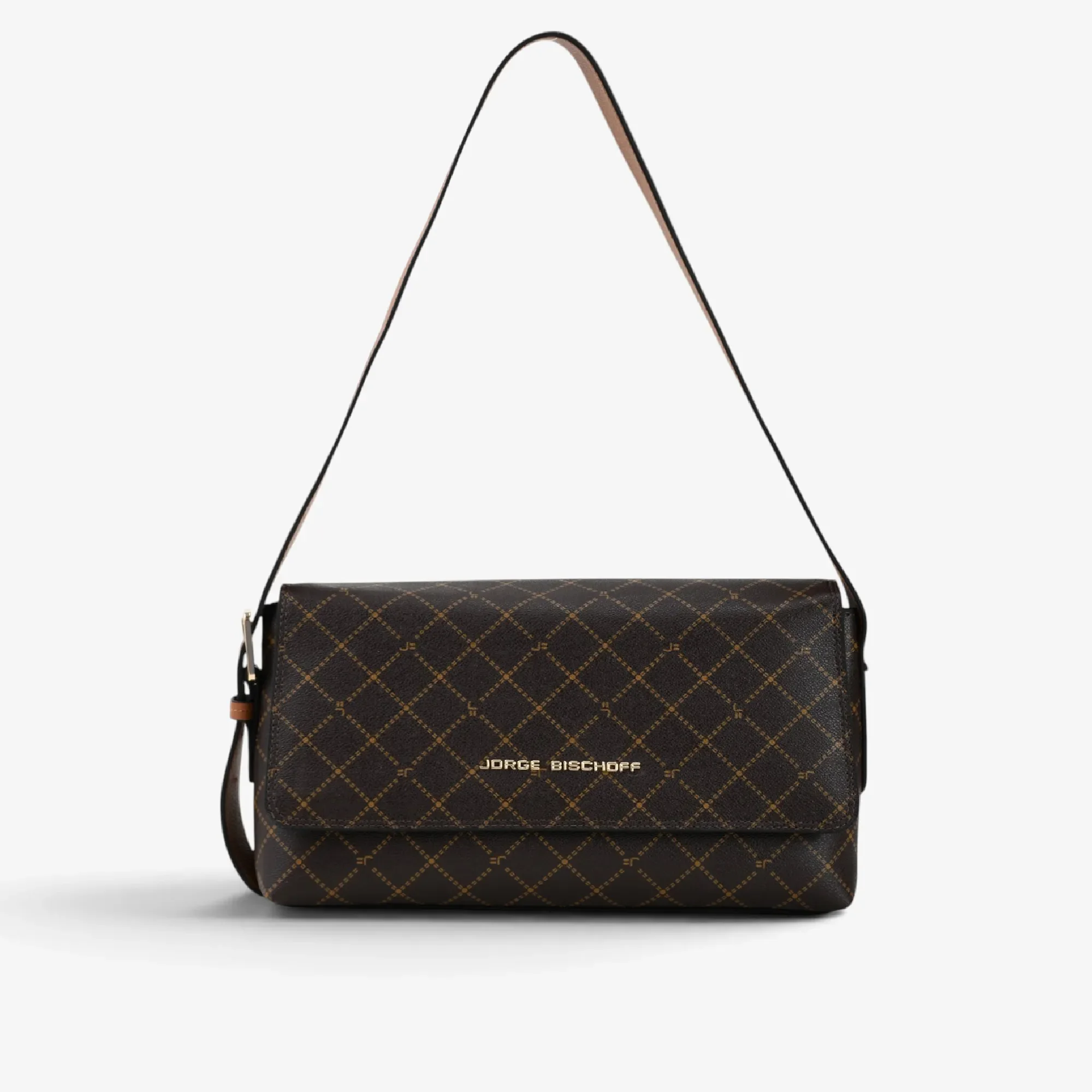 Bolsa De Ombro Monograma Marrom Café — imagem 1