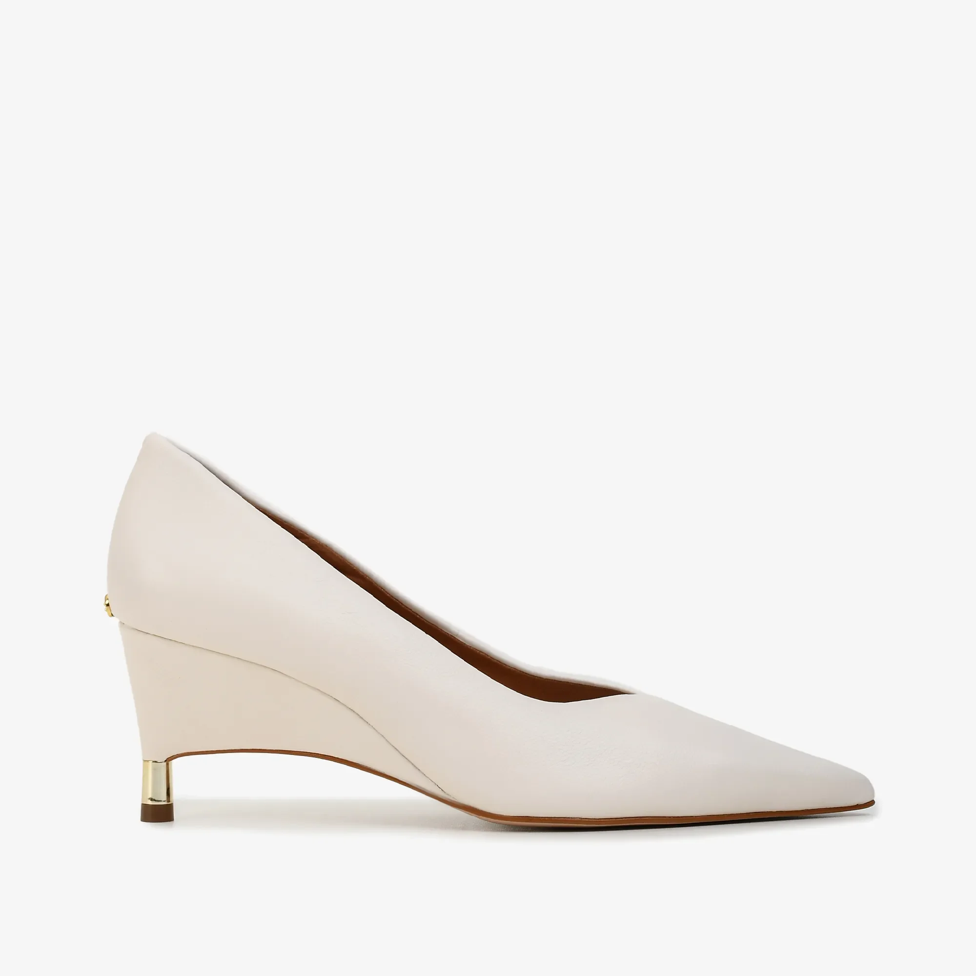 Scarpin Off White Couro — imagem 1