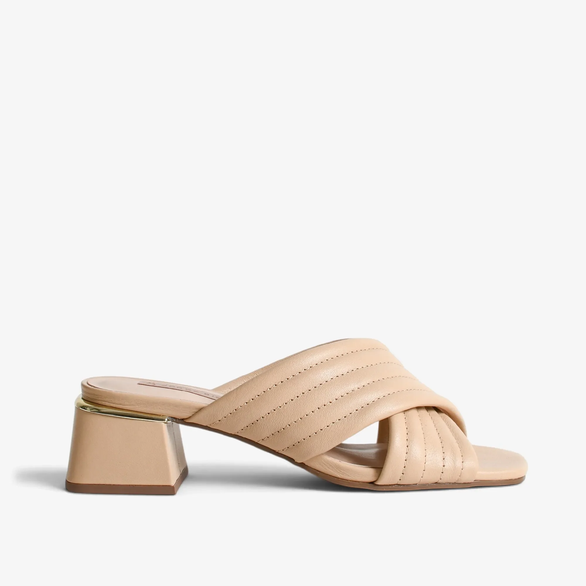 Tamanco Nude Areia Couro — imagem 1
