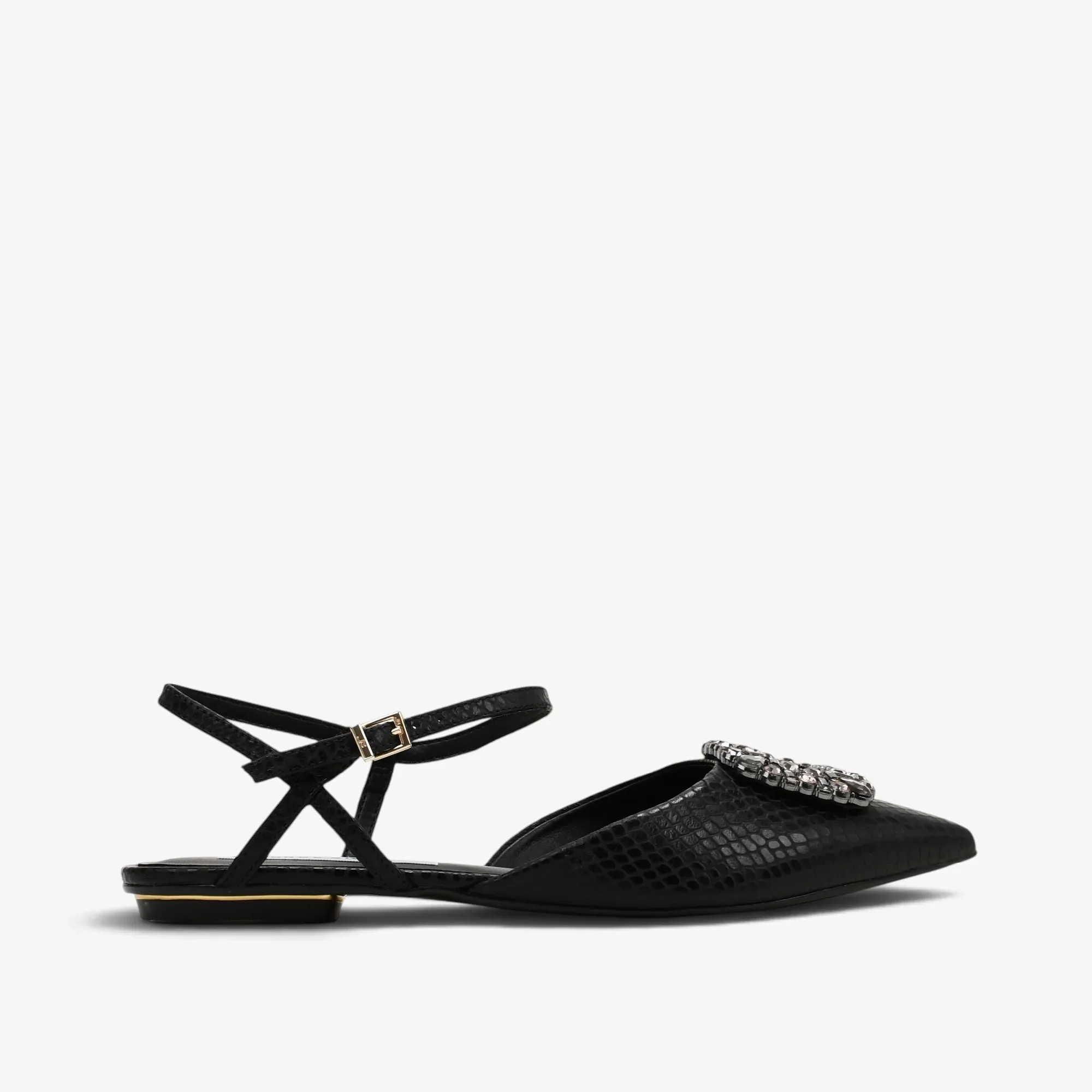 Slingback Preto Couro — imagem 1