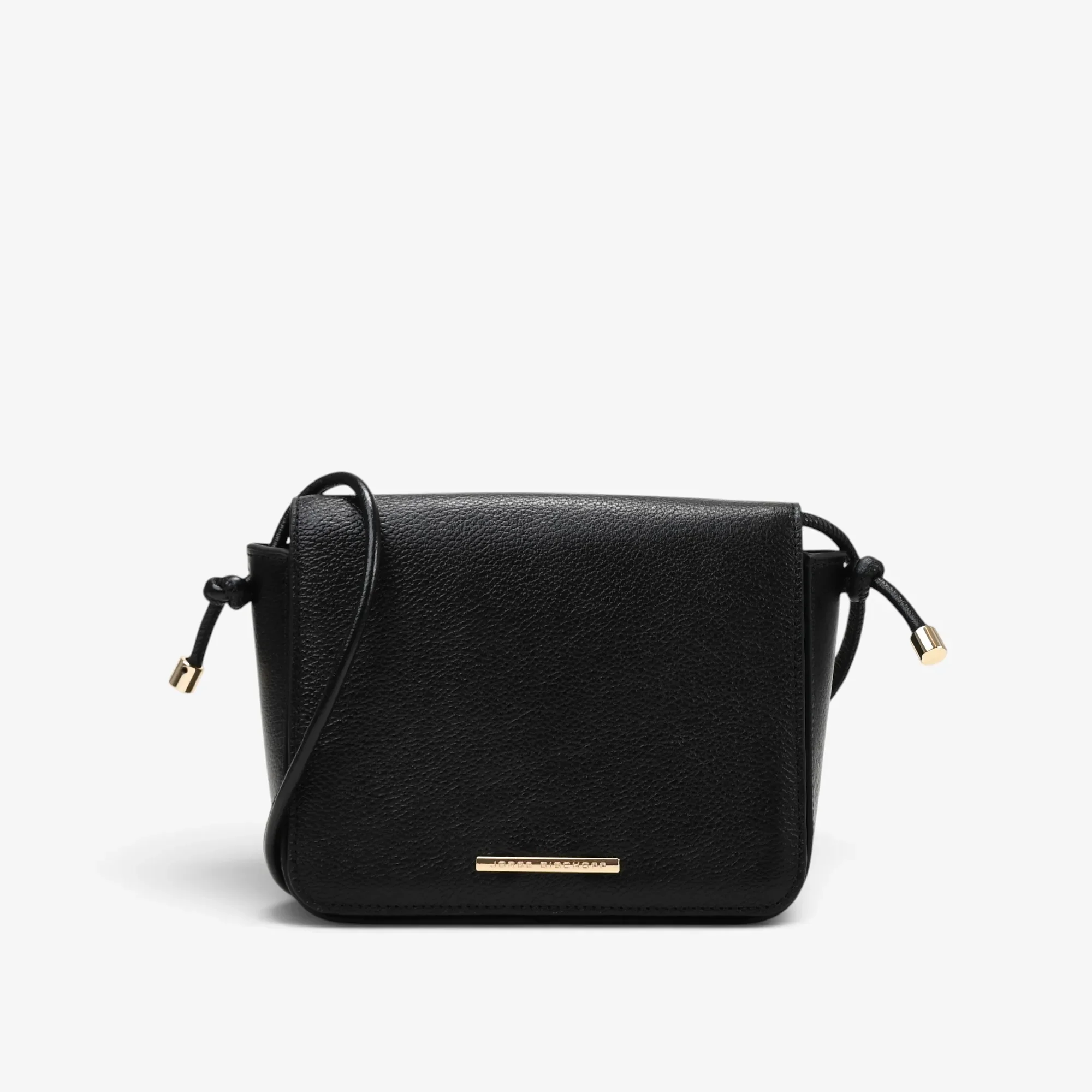 Bolsa Transversal Preto Couro — imagem 1