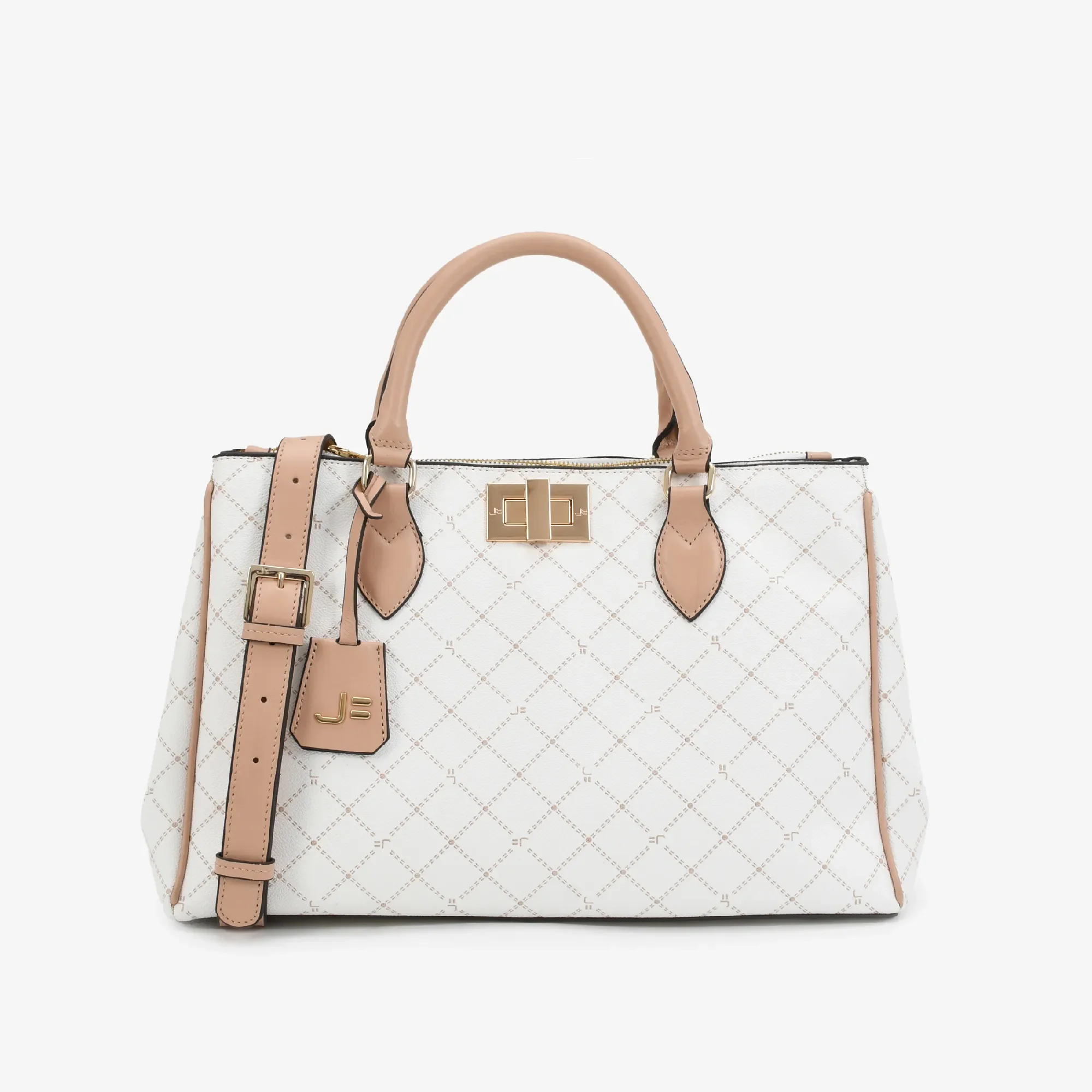 Bolsa Off White Amêndoa Monograma Jb — imagem 1