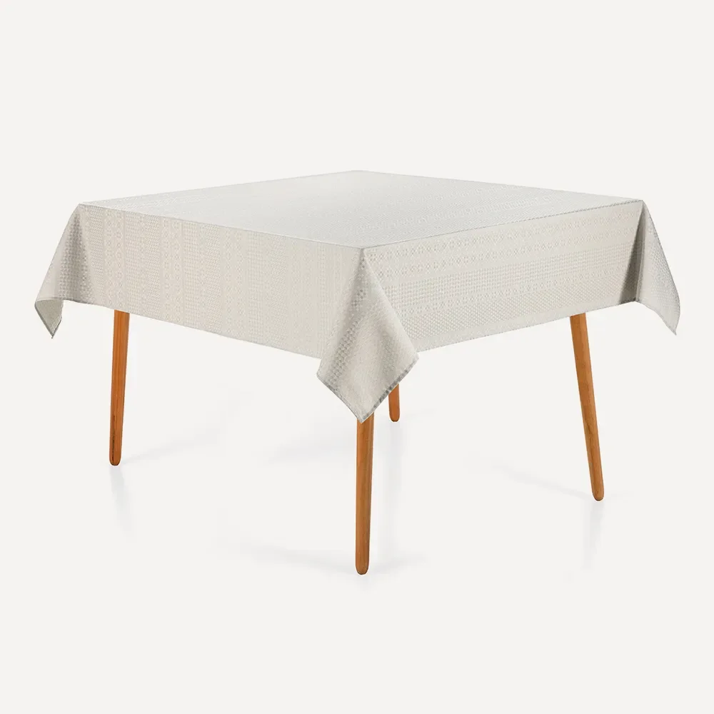 Toalha de Mesa Quadrada 8 Lugares Artemis Branco — imagem 1