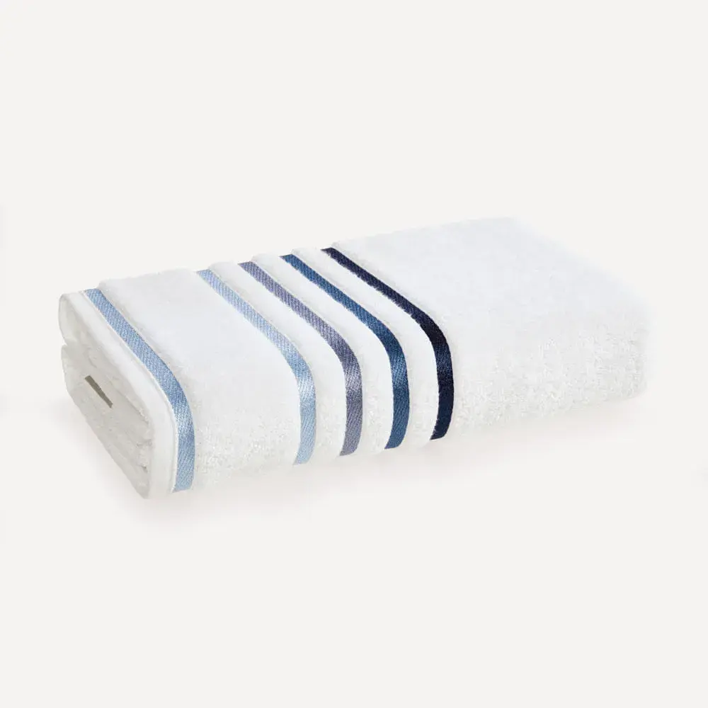 Toalha Karsten Fio Penteado Lumina Branco / Azul