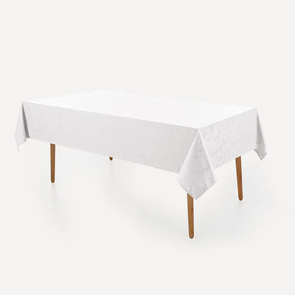 Toalha de Mesa Retangular 12 Lugares Easy Wash Veríssimo Branco — imagem 1
