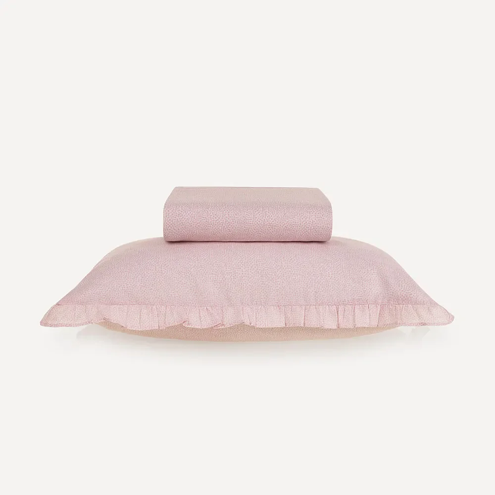 Lençol de Elástico Infantil Solteiro e Fronha Viena Rosé — imagem 1