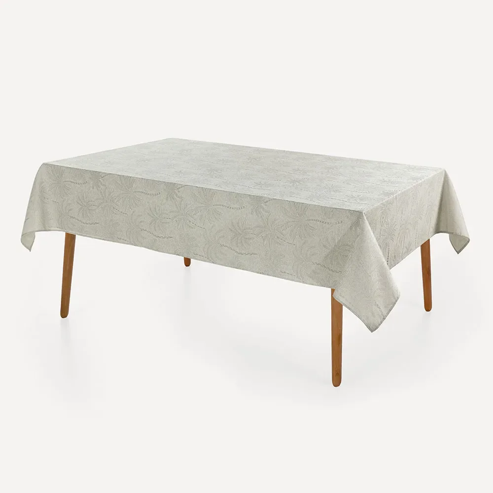 Toalha de Mesa Retangular 6 Lugares Bali Cinza 1,60mx2,20m — imagem 1