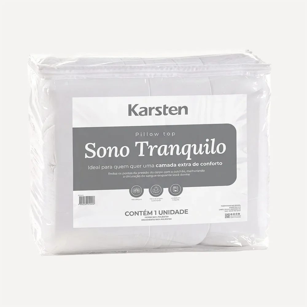 Pillow Top Queen com Fibra Siliconada Sono Tranquilo — imagem 1