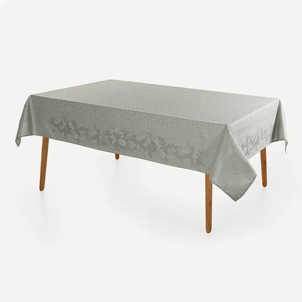 Toalha de Mesa Retangular 12 Lugares Flor Estrela Cinza Névoa — imagem 1