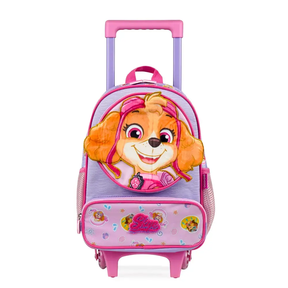 Mochila de Rodinha Infantil Feminina Patrulha Canina Skye