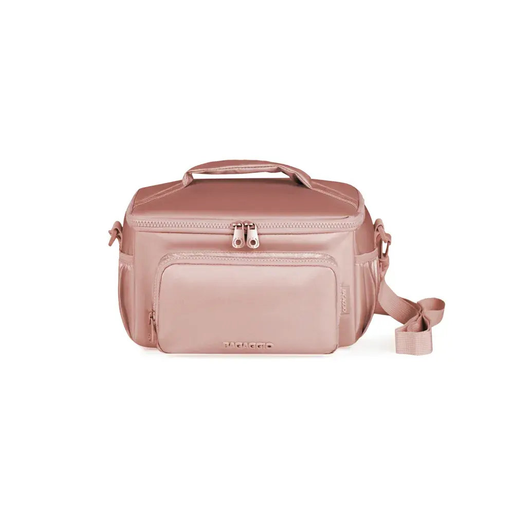 Lancheira Térmica Feminina Perolada Rosa Claro
