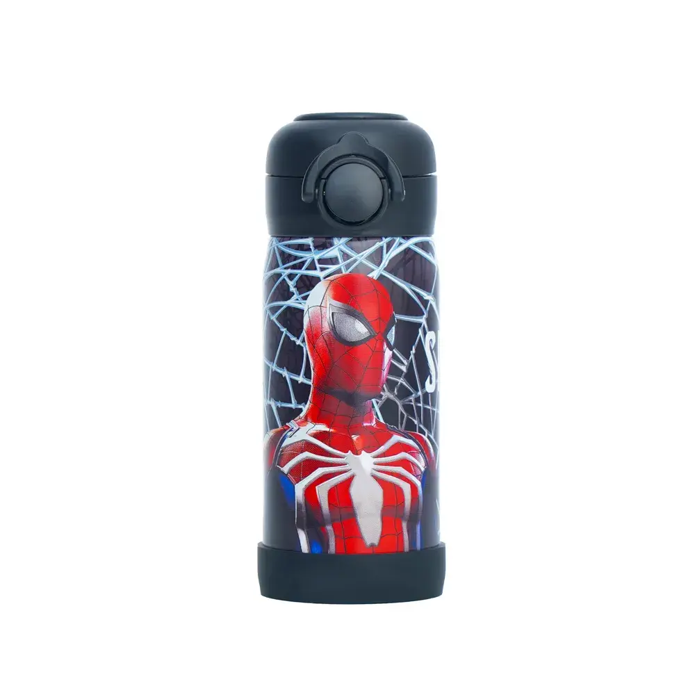 Garrafinha Térmica Infantil Homem Aranha 350ml Preto