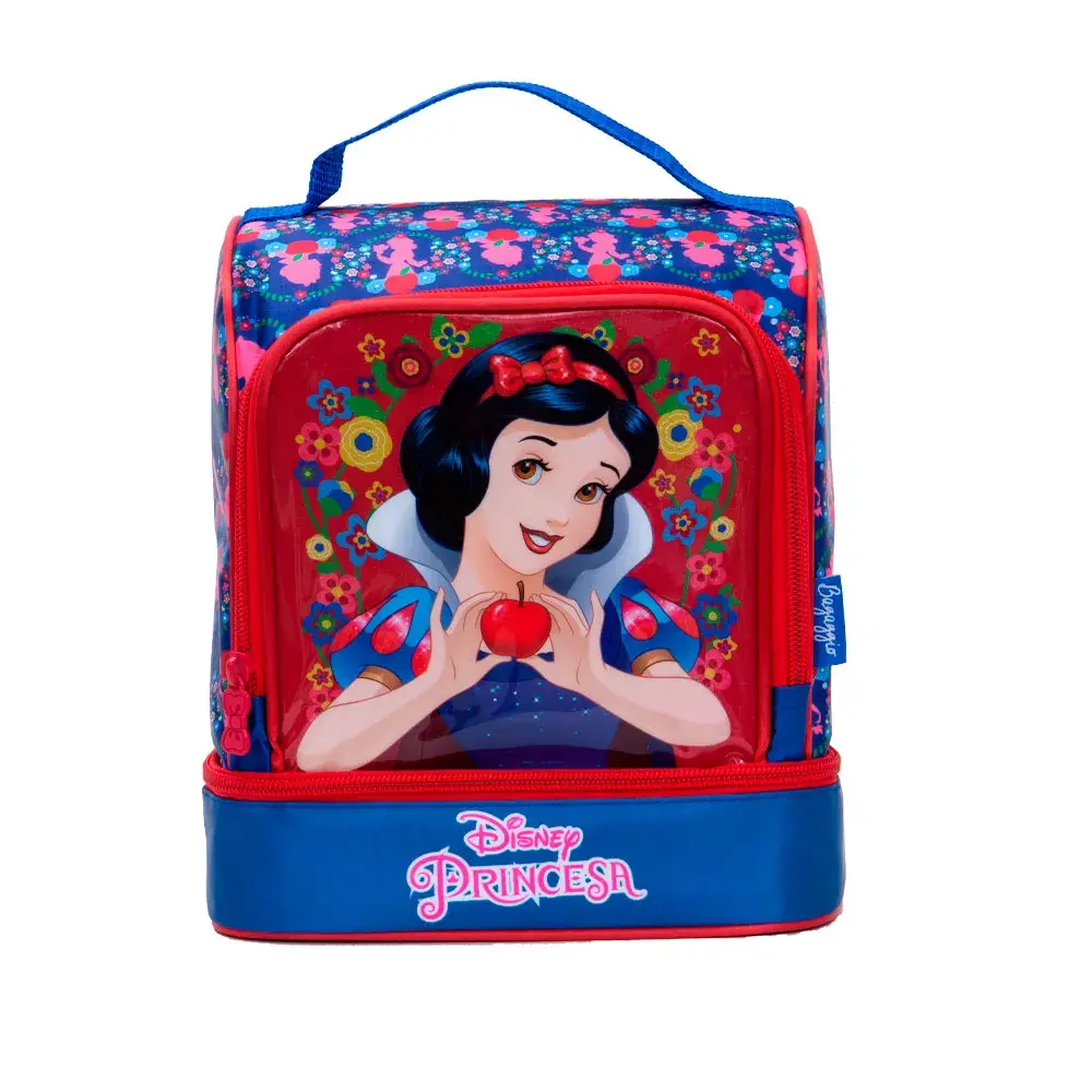 Lancheira Infantil Feminina Térmica Branca de Neve Azul