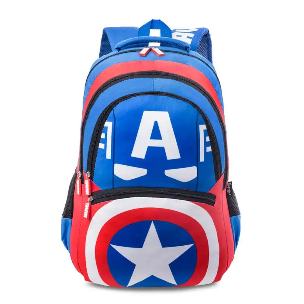 Mochila Escolar Masculina Basic Capitão América Azul