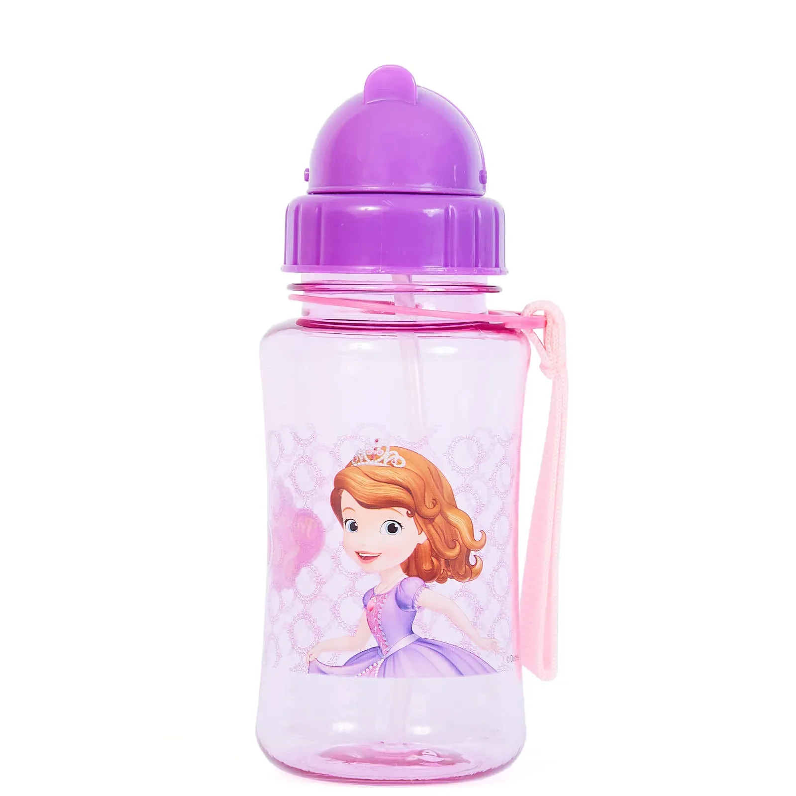 Garrafa Escolar 350ml Princesinha Sofia com Canudo Lilás — imagem 1