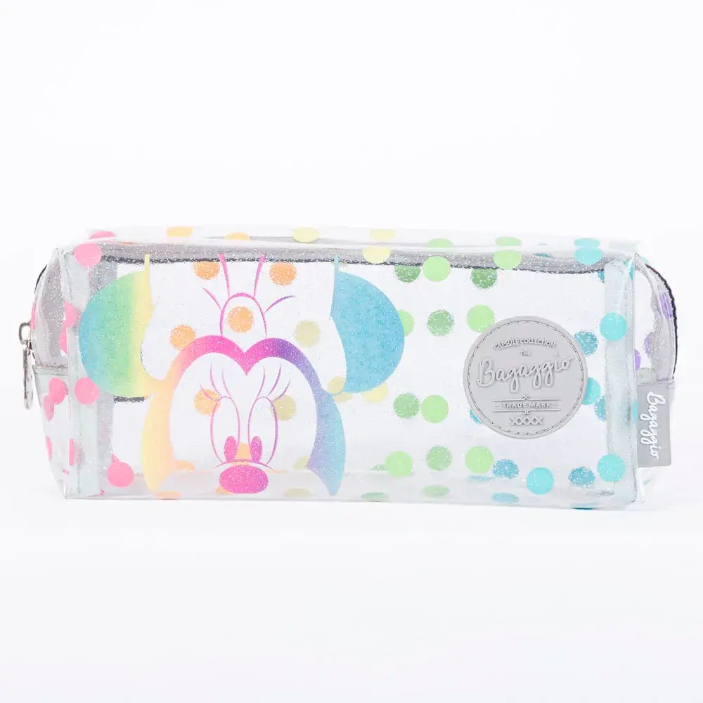 Estojo Escolar Feminino Minnie Rainbow Colorido