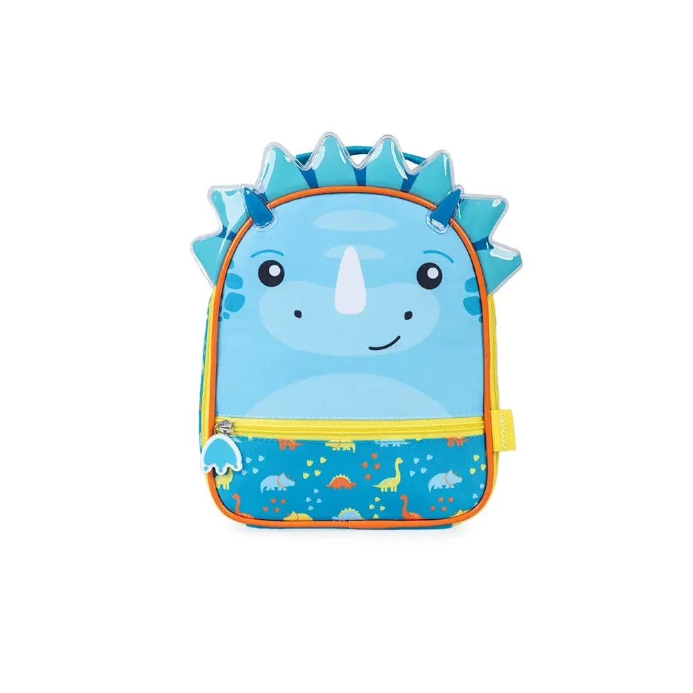 Lancheira Infantil Pets Dinossauro Azul Escura