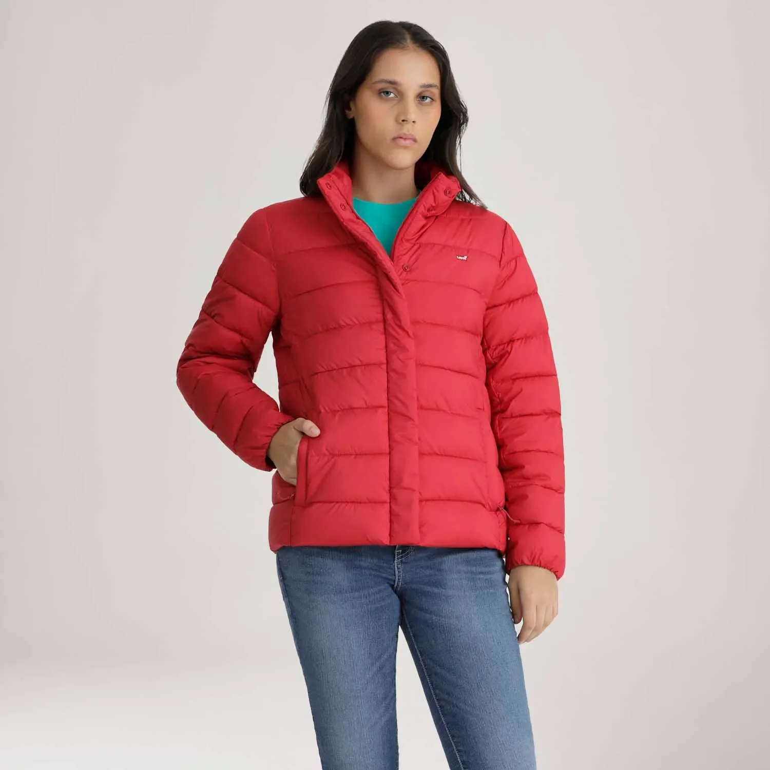 Jaqueta Puffer Levi's® Packable Quilted Vermelha — imagem 1