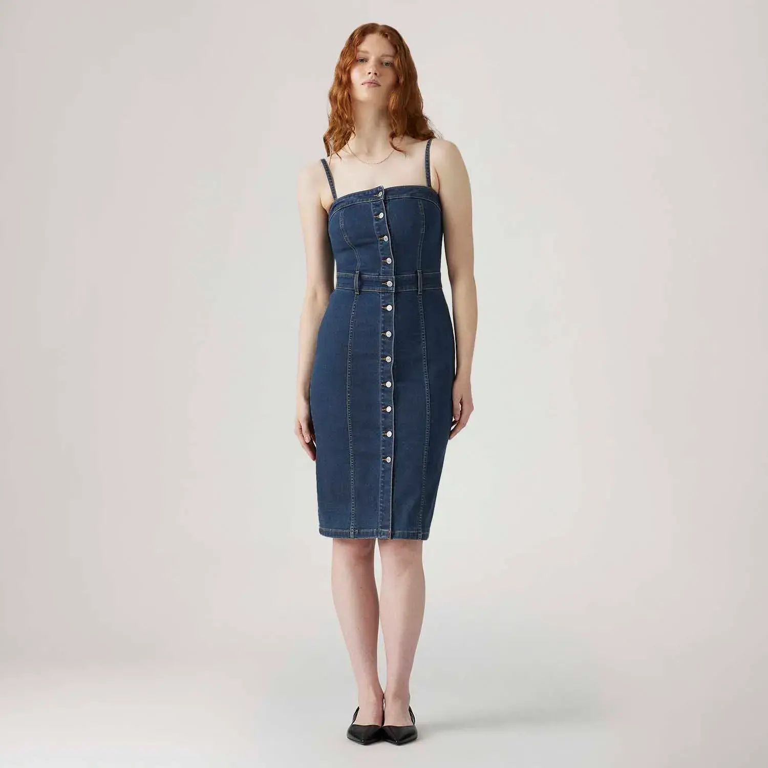 Vestido Jeans Levi's® Denim Bustier Lavagem Escura