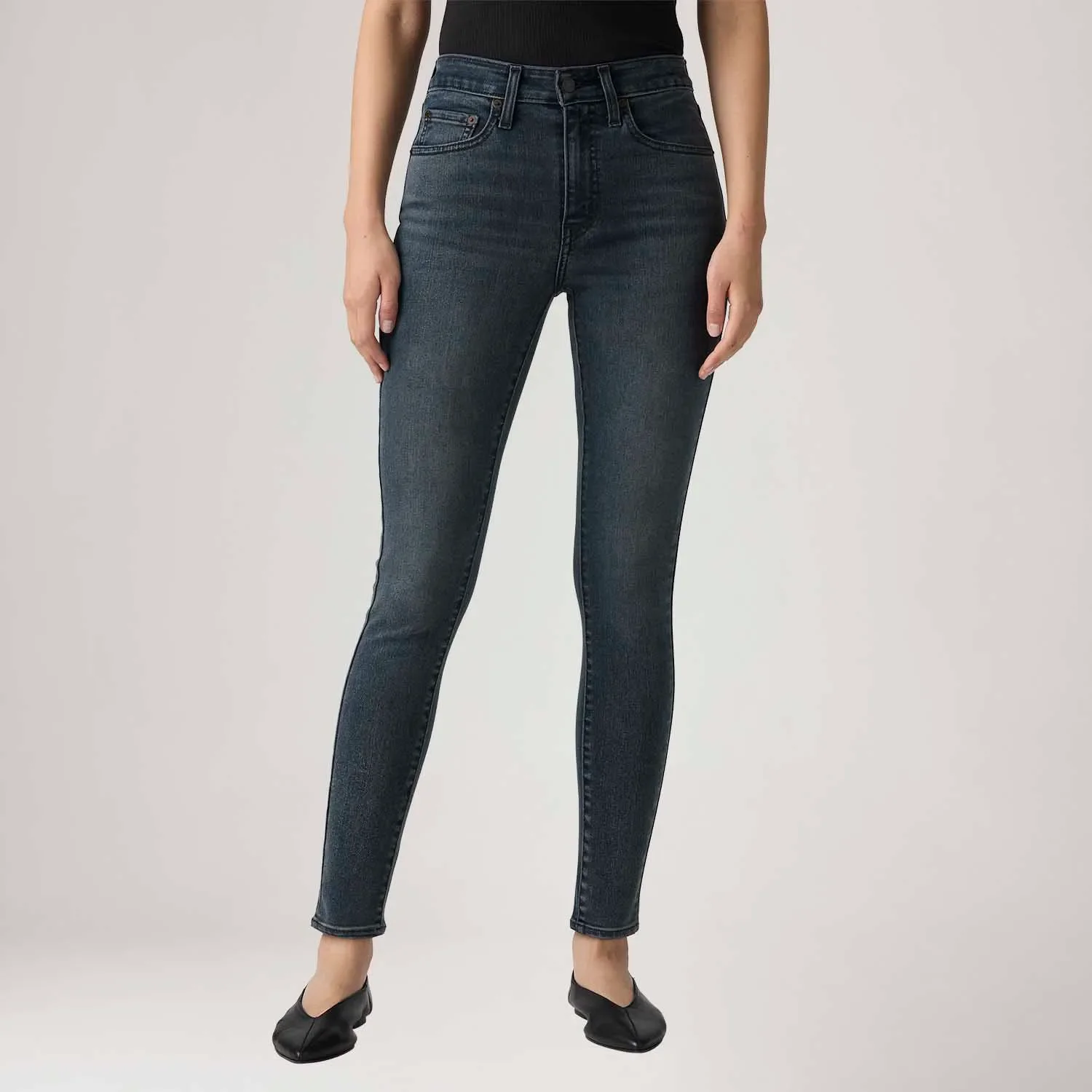 Calça Jeans Levi's® 721® Skinny Preta — imagem 1
