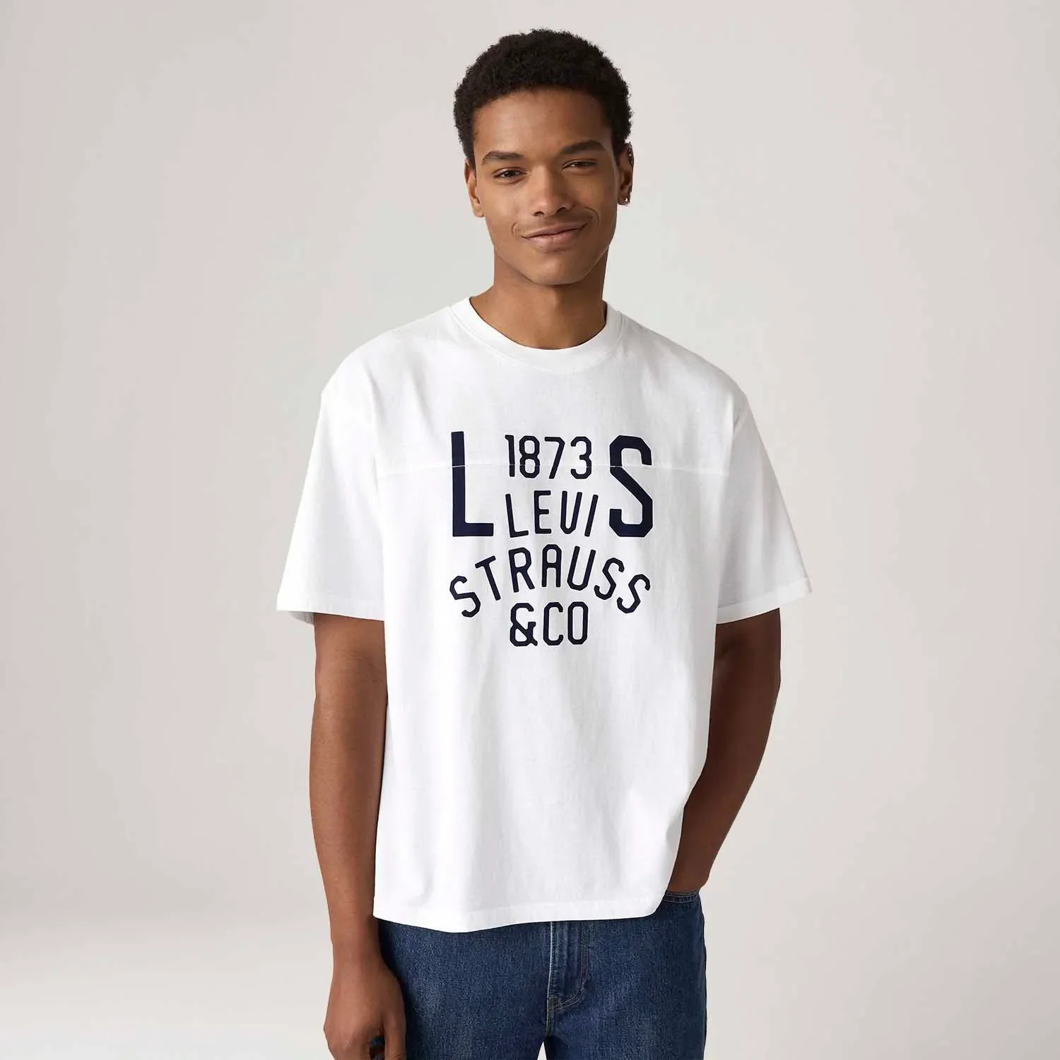 Camiseta Levi's® Lockwook Practice Branca Manga Curta — imagem 1