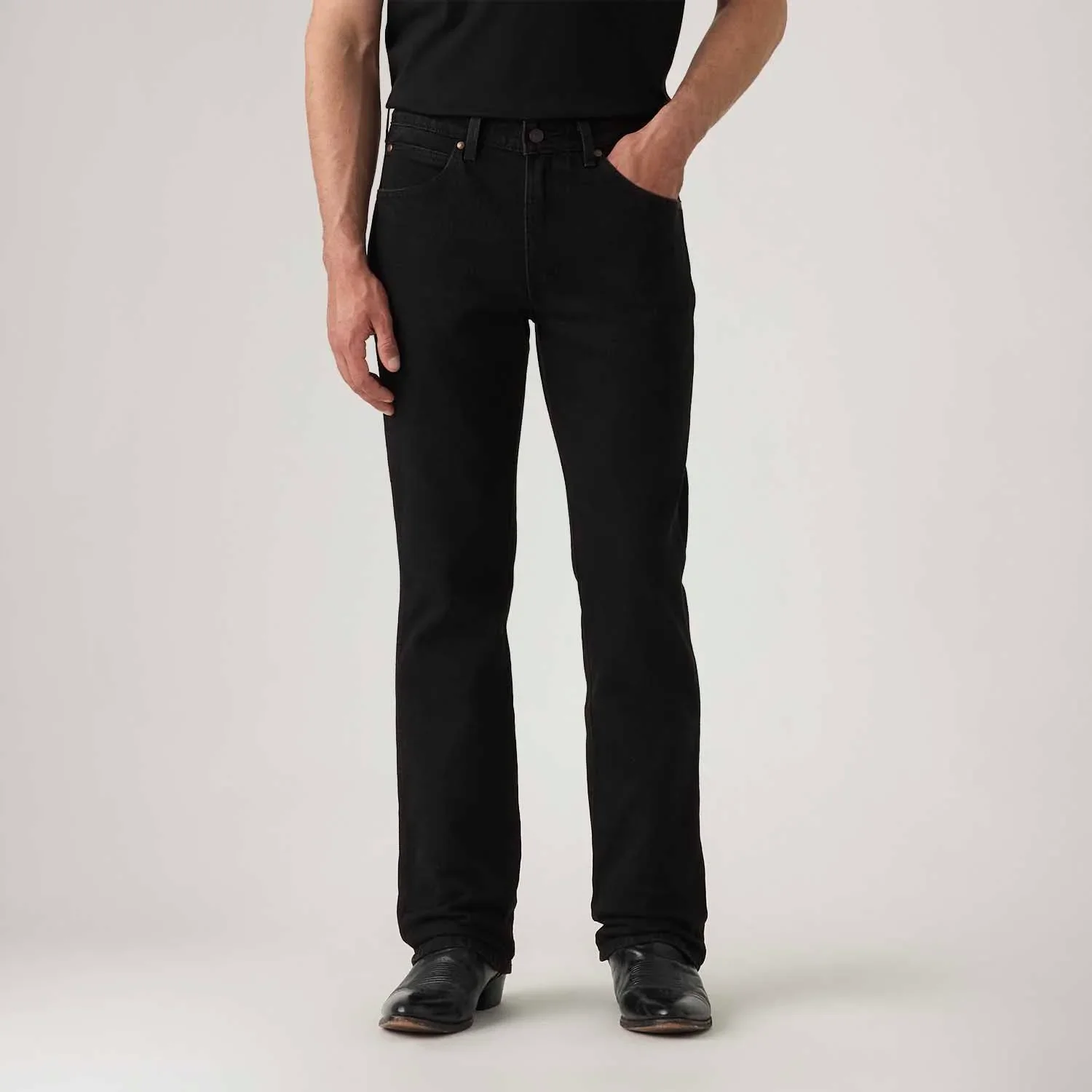 Calça Jeans Levi's® 537® Bootcut Western Preta — imagem 1