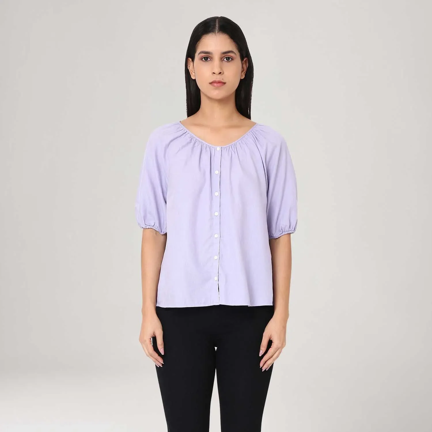 Blusa Levi's® Leanne Lilás Manga Curta — imagem 1