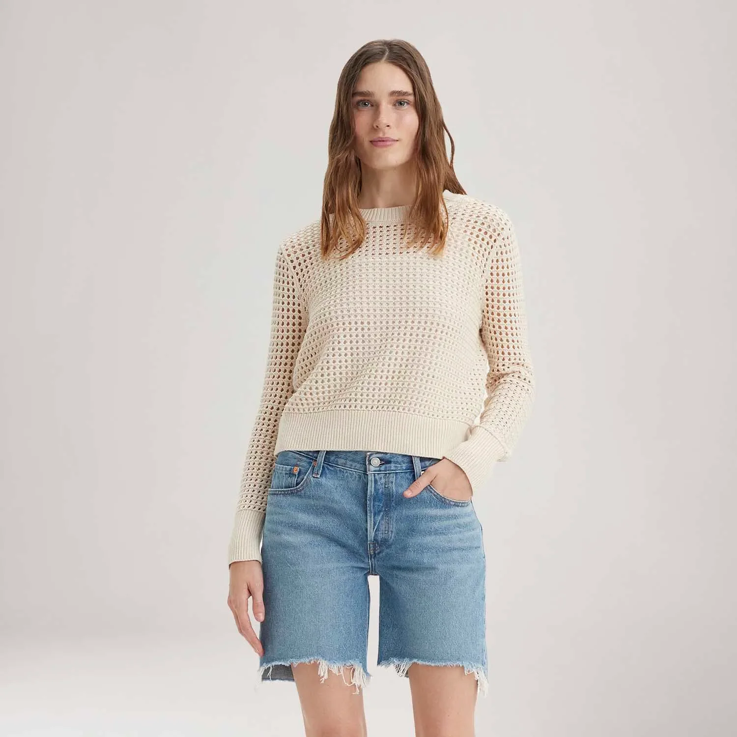 Suéter de Tricot Levi's® Superbloom Off White — imagem 1