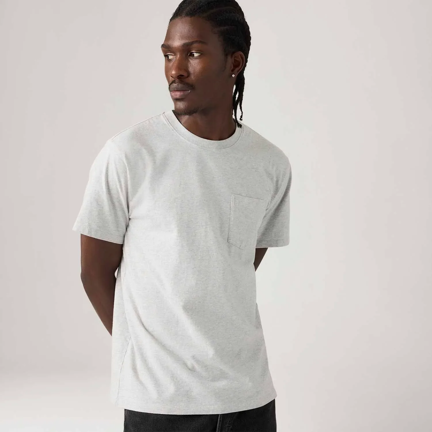 Camiseta Levi's® Essential Pocket Tee Cinza Claro — imagem 1