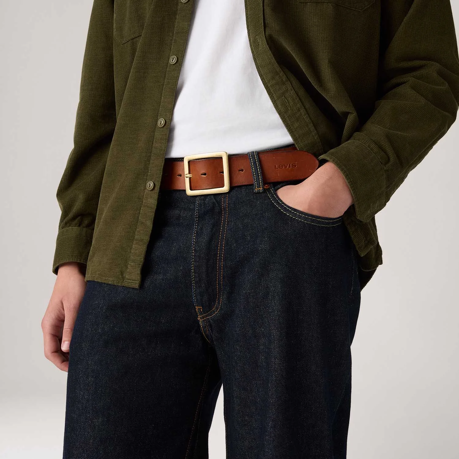 Cinto Levi's® Mason Centerbar Marrom — imagem 1