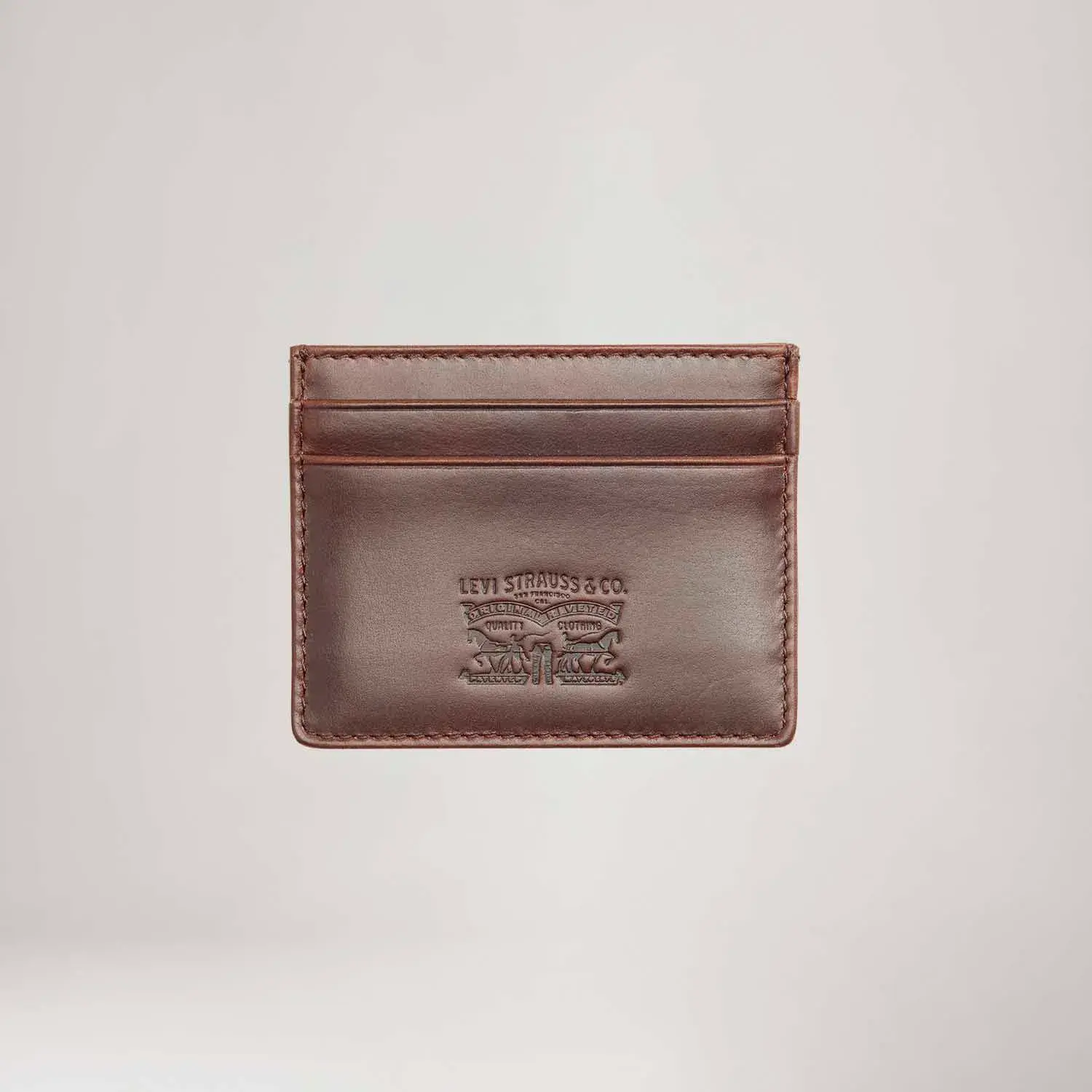 Carteira Levi's® Leather Card Case Marrom