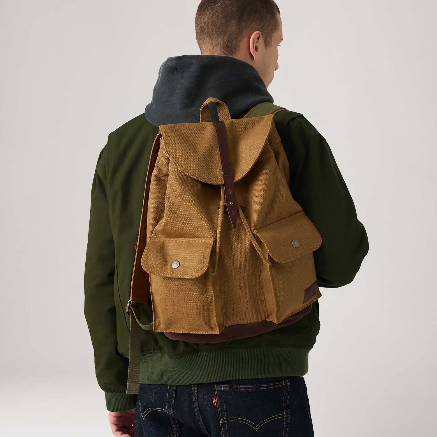 Mochila Levi's® Heritage Rucksack Marrom Claro — imagem 1