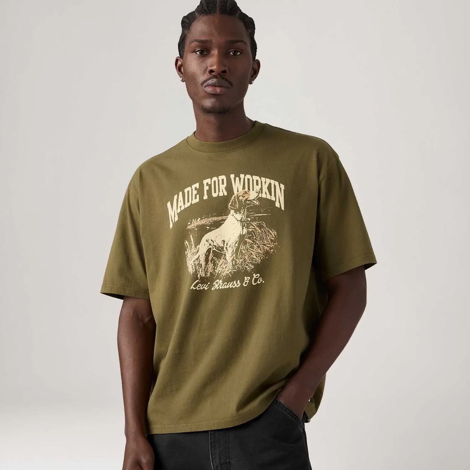 Camiseta Levi's® Graohic Tee Marrom Manga Curta — imagem 1