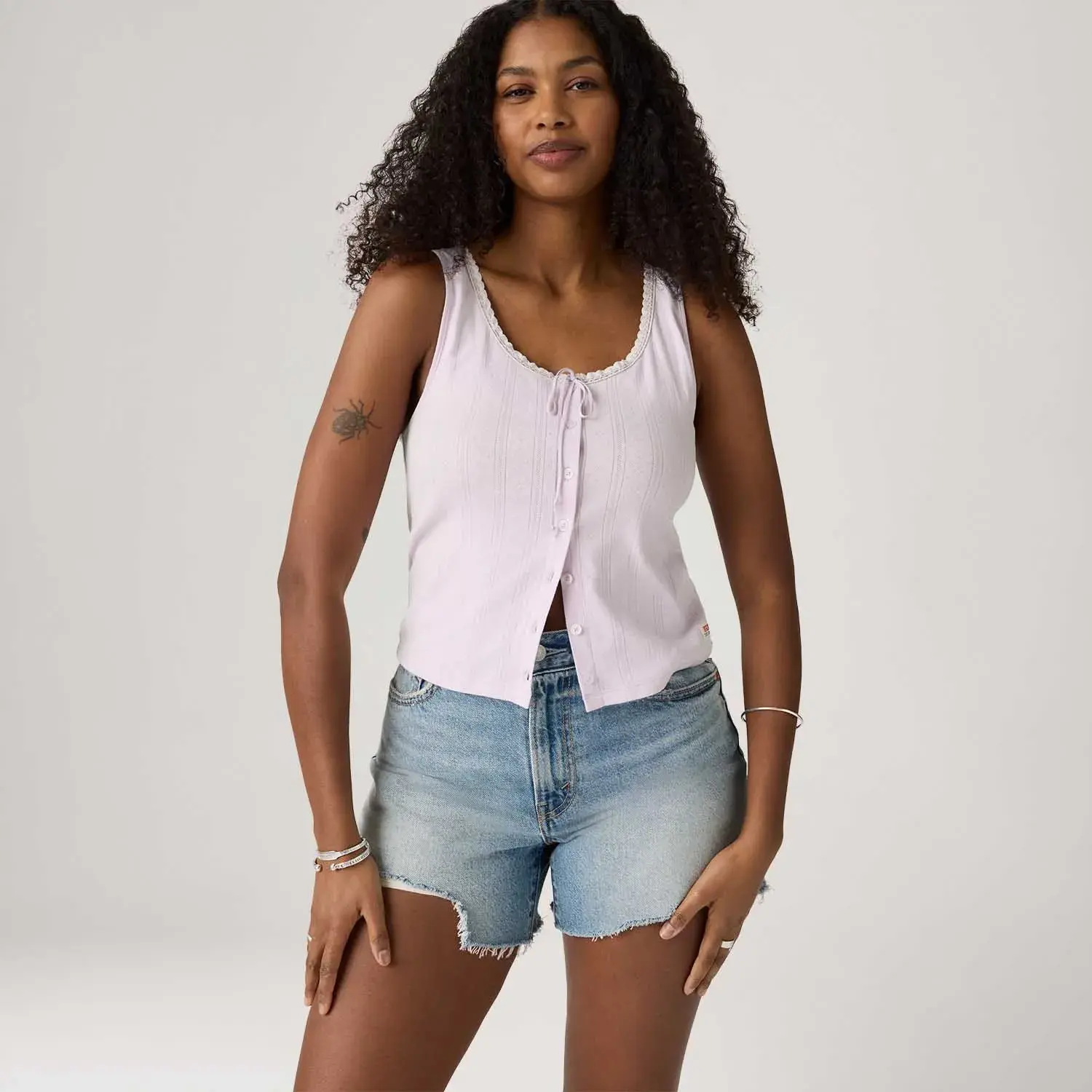 Regata Levi's® Dry Goods Pointelle Lace Lilás