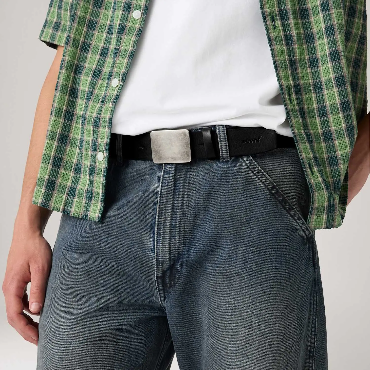Cinto Levi's® Ryder Plaque Buckle Preto