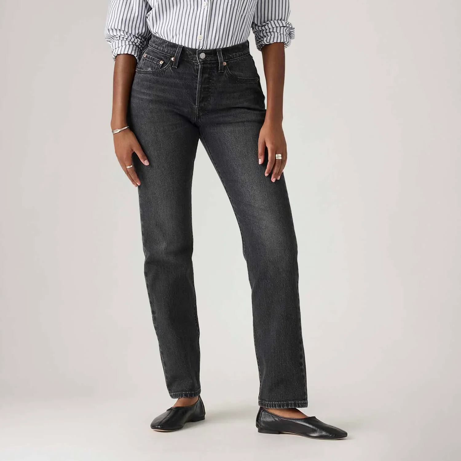 Calça Jeans Levi's® 501® Curve Preta — imagem 1
