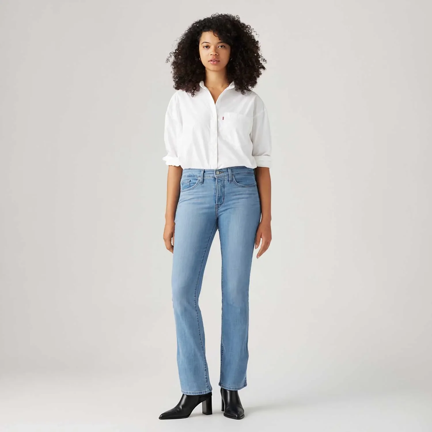 Calça Jeans Levi’s® 315® Shaping Bootcut Lavagem Clara — imagem 1