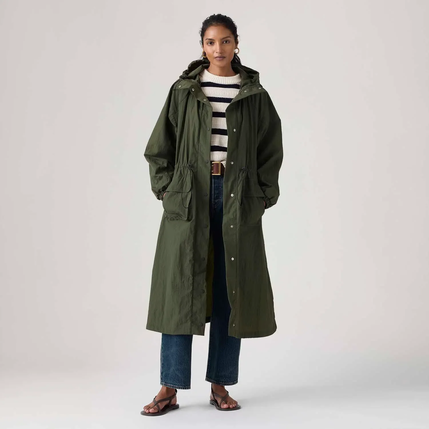 Trench Coat Levi's® Simone Bubble Parka Verde Escuro — imagem 1