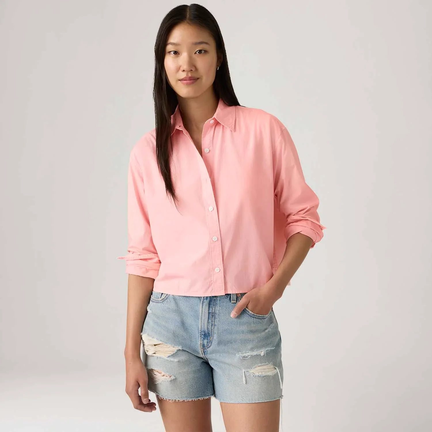 Camisa Levi's® Cropped Harlie Rosa — imagem 1