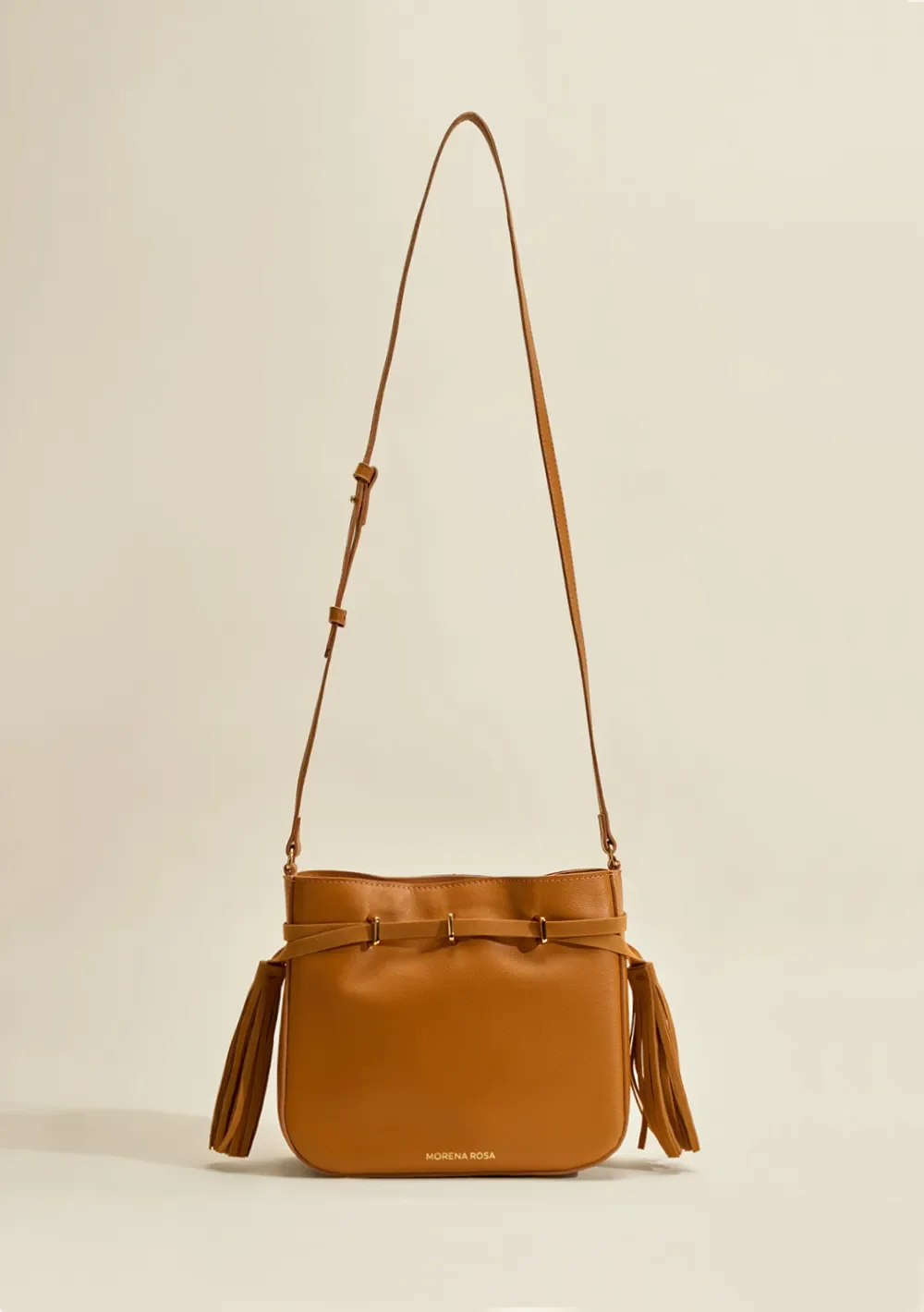 Bolsa Bucket Detalhe Frontal Caramelo — imagem 1