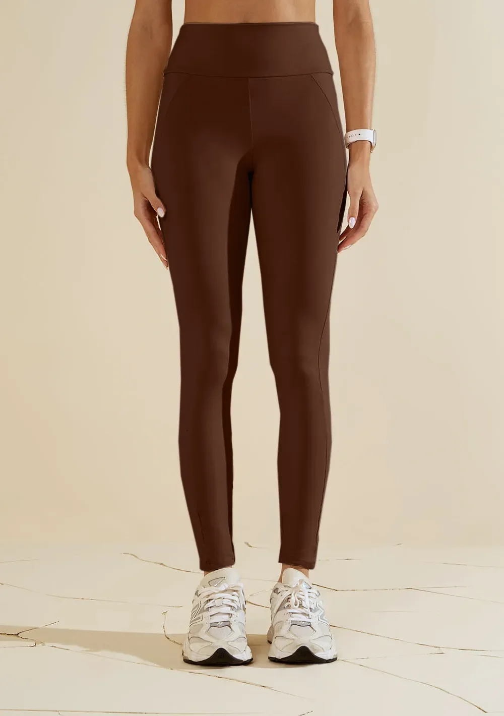Calça Morena Rosa Legging Média Marrom — imagem 1